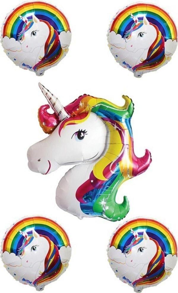 EveFix Bulutu Unicorn Folyo Balon Set Renkli - Image 1
