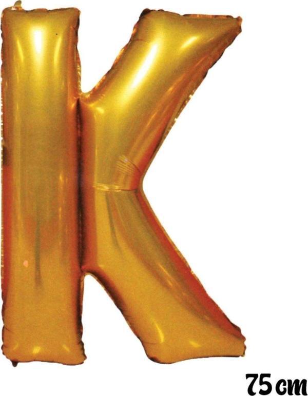EveFix 75 Cm K Harfi Folyo Balon Altın - Image 1
