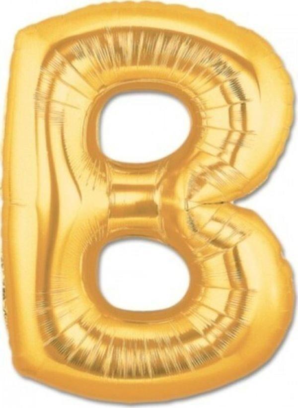 EveFix Balon Parti B Harf Gold Folyo Balon 102 Cm - Image 1