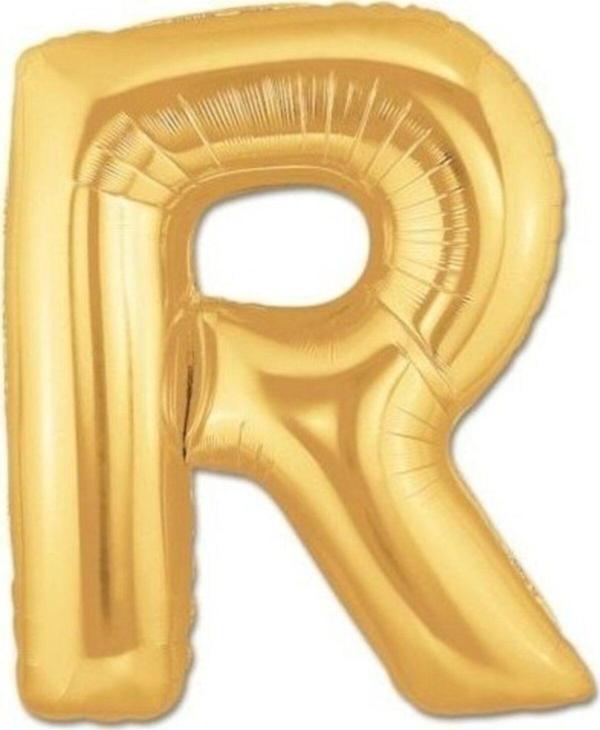 EveFix Balon Parti R Harf Gold Folyo Balon 102 Cm - Image 1