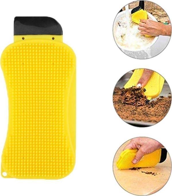 EveFix Çok Fonksiyonlu Deterjan Hazneli Pratik Bulaşık Yıkama Fırçası - Image 1