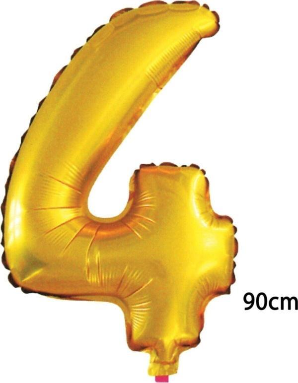 EveFix 90 Cm 4 Rakamı Folyo Balon Altın - Image 1