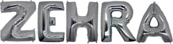 EveFix Doğum Günü Zehra Gümüş Harf Folyo Balon Set 40Cm - Image 1