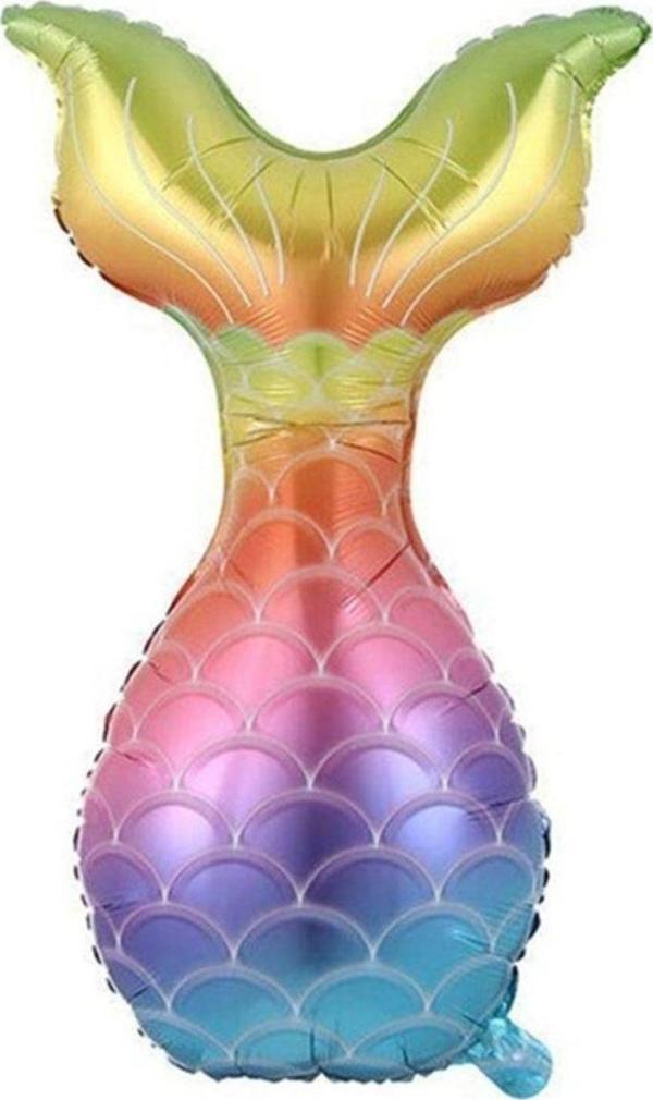 EveFix Deniz Kızı Kuyruğu Folyo Balon Rengarenk 90 Cm - Image 1