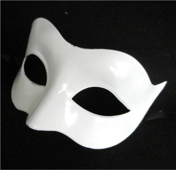 EveFix Beyaz Renk Masquerade Kostüm Partisi Venedik Balo Maskesi - Image 1