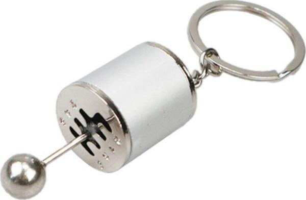 EveFix Hareketli Araba Vites Anahtarlık Altı Hız Manuel Vites Dişli Shifter Topuzu Metal Anahtarlık - Image 1