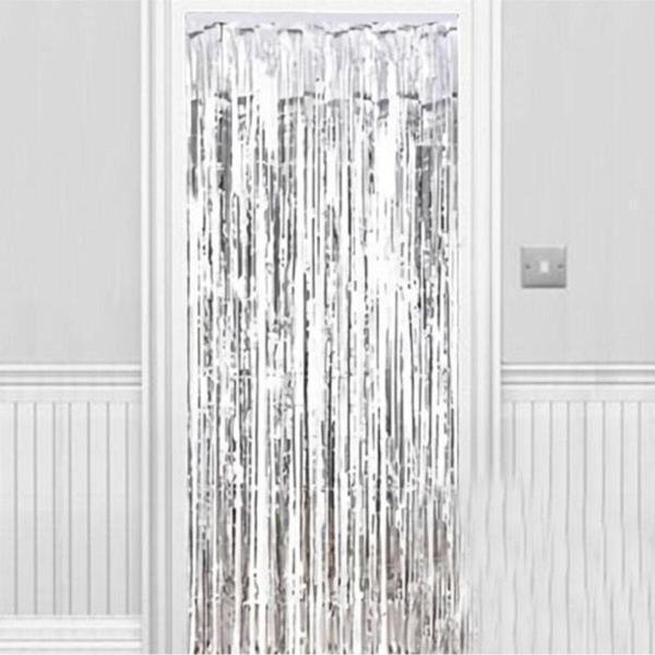 EveFix Işıltılı Duvar Ve Kapı Perdesi Gümüş 90X200 Cm - Image 1