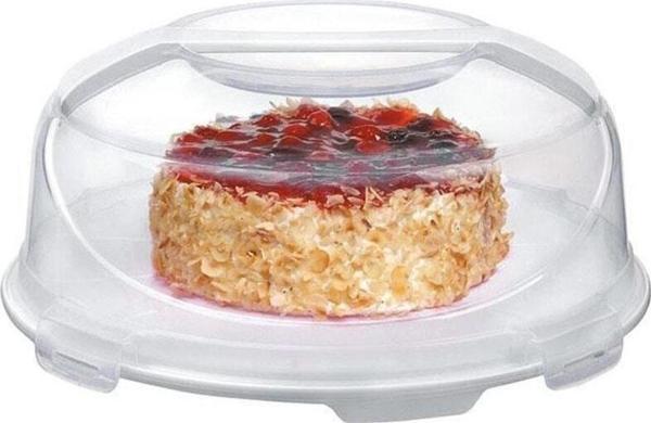 EveFix Kek Fanusu Ve Pasta Fanusu Kilitli Kapaklı Kek Fanusu 7 Lt. Krem - Image 1