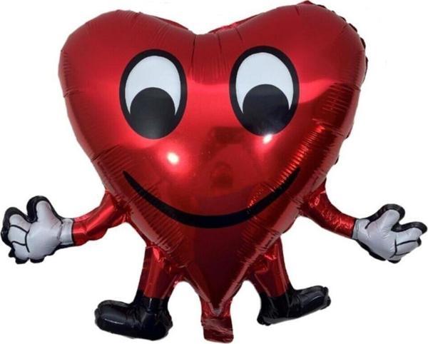 EveFix Kırmızı Kalp Figürlü Folyo - Folyo Balon - 18İnç - Image 1