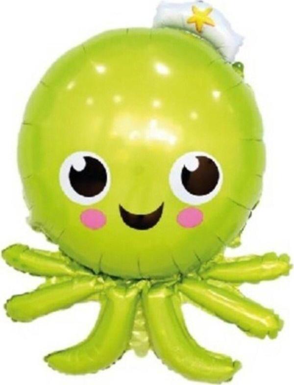 EveFix Folyo Balon Doğum Günü Balonu Balonu 90X65 Cm Ahtapod - Image 1