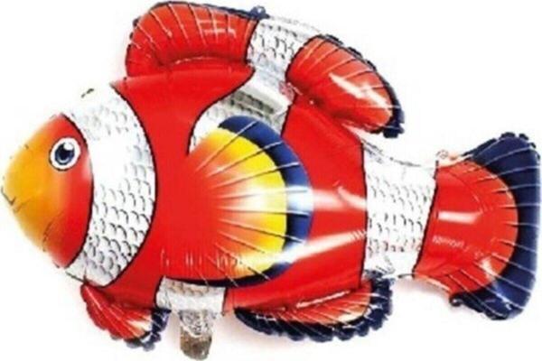 EveFix Folyo Balon Doğum Günü Balonu Parti Balonu 90 X 71 Cm Turuncu Balık - Image 1