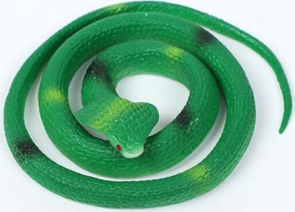 EveFix Koyu Yeşil Renk Gerçekçi Kobra Model Silikon Yumuşak Yılan 80 Cm - Image 1