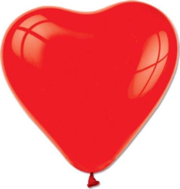 EveFix Kalp Şekilli Balon 12 Inc Kalp Balon Kırmızı Kalp Balon 20 Adet Kırmızı Balon - Image 1