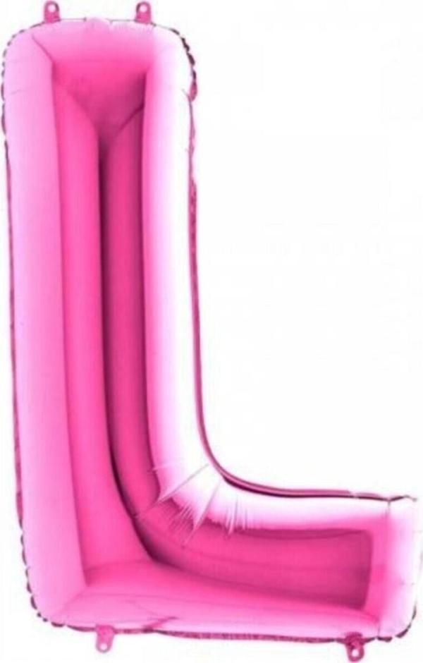 EveFix L Harf Folyo Balon Fuşya 100Cm - Image 1