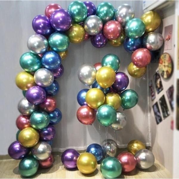EveFix Krom Balon 50 Adet +5 Metre Balon Zinciri Seti - Image 1