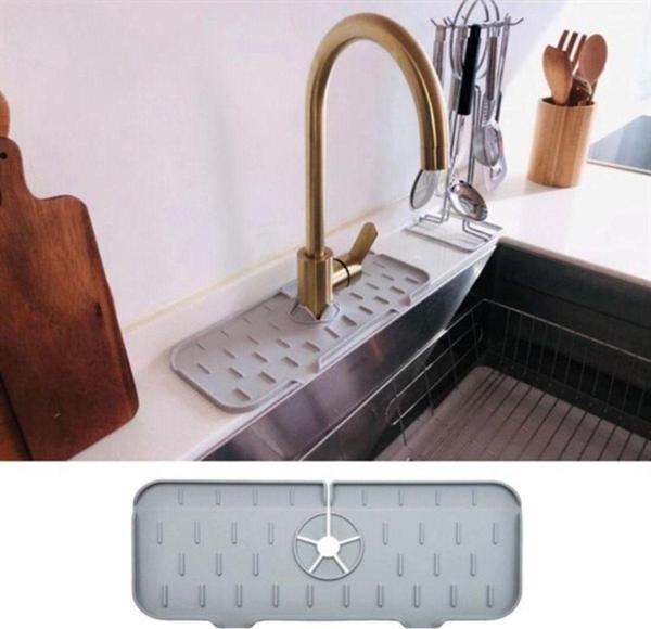 EveFix Lavabo Için Silikon Esnek Mat Musluk Sapı Damlama Tutucu Raf Mutfak Tezgahı Sıçrama Koruma - Image 1