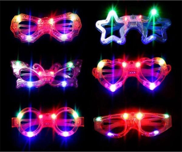EveFix Led Işıklı Karışık 6 Model Yanar Söner Parti Gözlüğü 6 Adet - Image 1