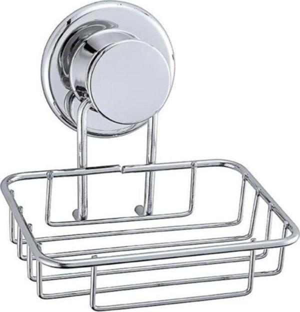 EveFix Oval Katı Sabunluk Yapışkanlı Vantuzlu Köşeli Pirinç Sabunluk - Image 1
