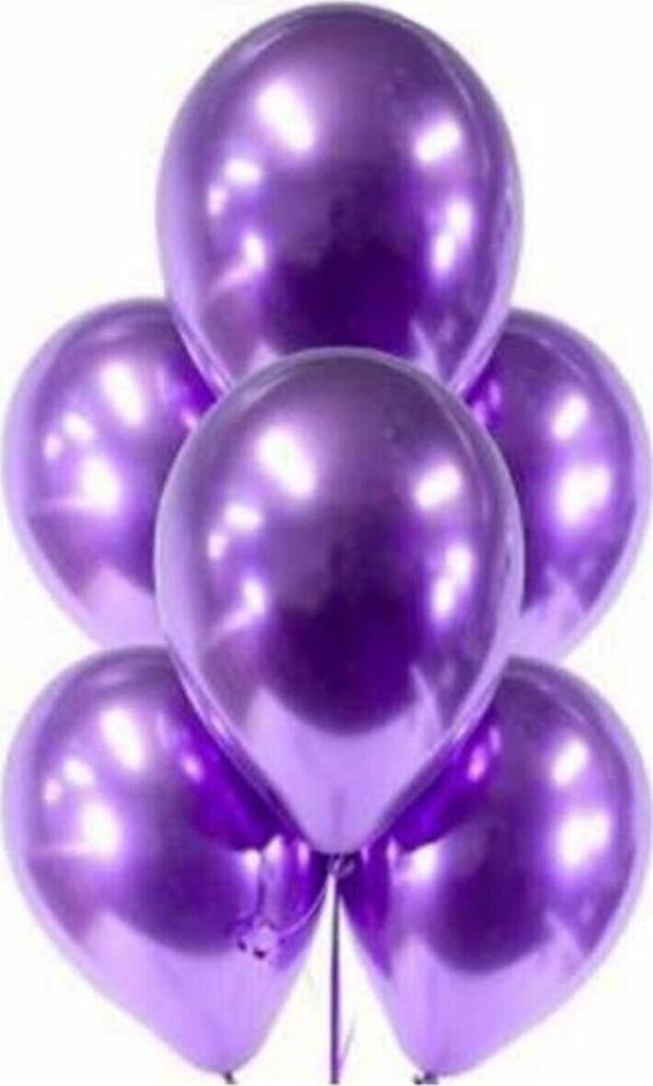 EveFix Mor Renk Krom Balon 10 Adet - Image 1