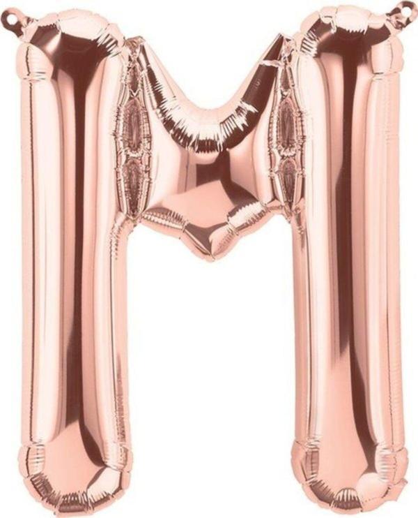 EveFix M Harfi Harf Folyo Balon Rose Renk 40 Inc 100 Cm - Image 1