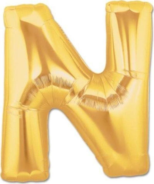 EveFix N Harf Folyo Balon Altın Renk 40 Inç - Image 1