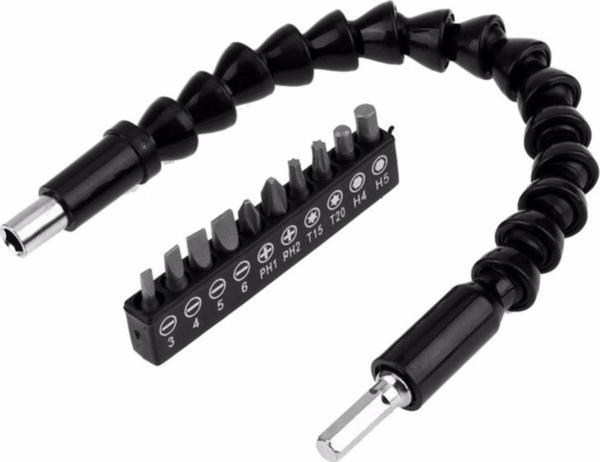 EveFix Matkap Ucu - Bükülebilir Oynar Vidalama Bits Uzatma Aparatı 30Cm - Komple Set - Image 1