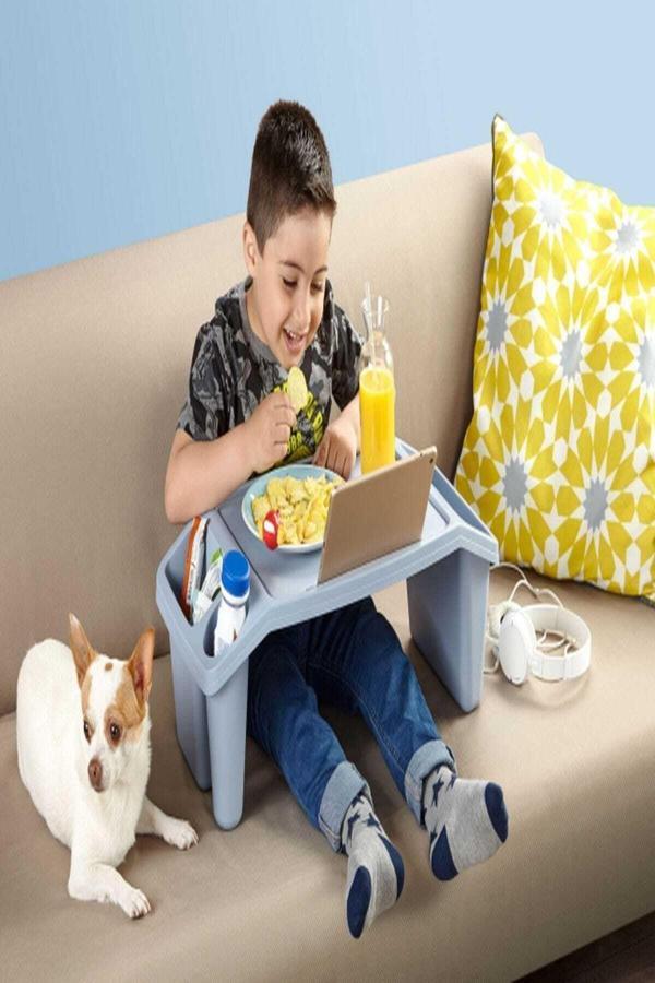 EveFix Mavi Çok Amaçlı Çocuk Hobi Masası Laptop Sehpası - Image 1