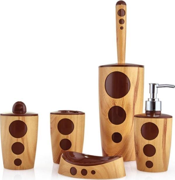 EveFix Punto Ahşap Banyo Seti 5 Parça - Image 1