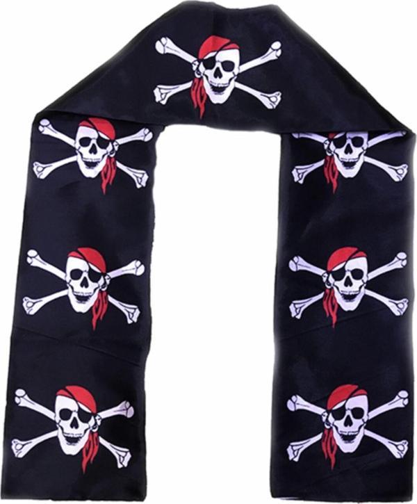 EveFix Siyah Renk Korsan Baskılı Atkı Banner Dekor 150X17 Cm - Image 1