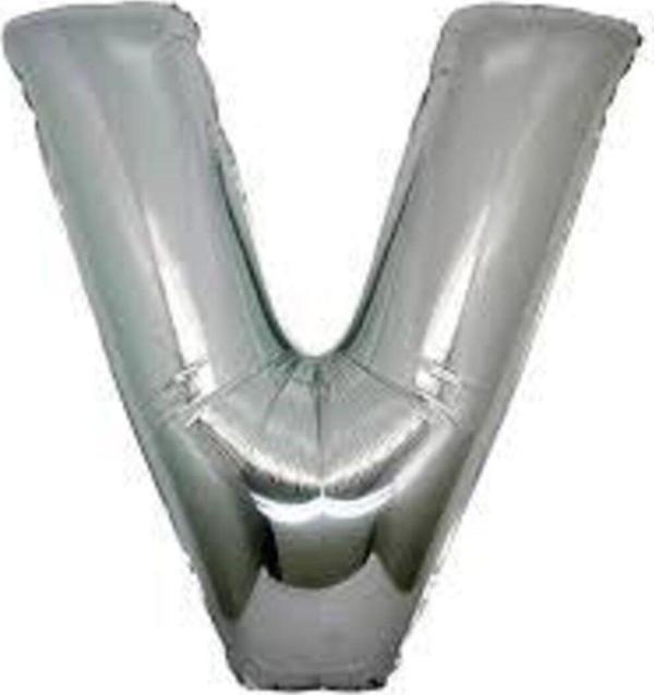 EveFix V Harf Folyo Balon Gümüş Renk 40 Inç - Image 1