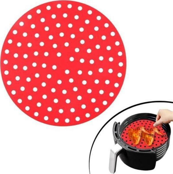 EveFix Renkli Isıya Dayanıklı Yıkanılabilir Silikon Fırın Ve Airfryer Yuvarlak Pişirme Matı 23 Cm - Image 1