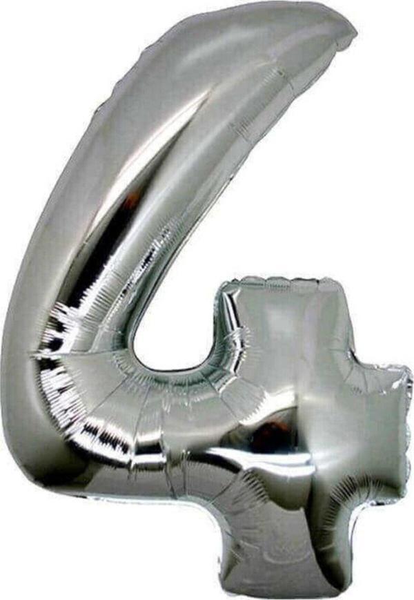 EveFix Süsle Bebek Rakam Folyo Balon 100 Cm Gümüş 4 - Image 1