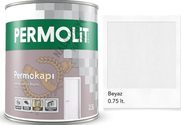 Permolit Sentetik Amerikan Panel Kapı Boyası BEYAZ 0.75 Lt. - Image 1