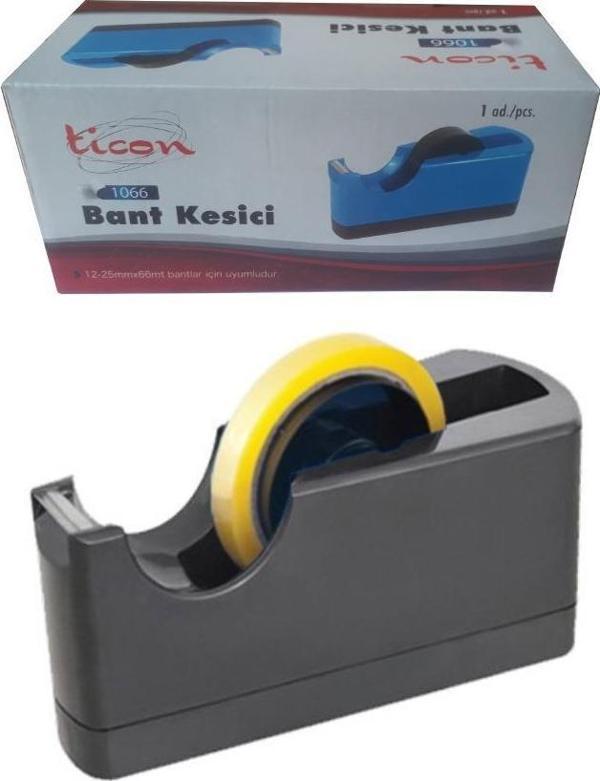 Büyük Bant Kesme Makinesi Siyah 1 Adet Masa Üstü 12x66 Metre Banta Uyumlu Bant Makinesi Bant Kesici - Image 1