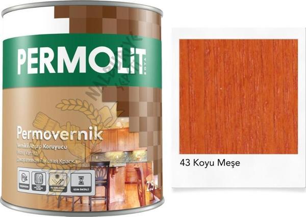 Permolit Sentetik Vernikli Ahşap Koruyucu Boya KOYU MEŞE 2.5 Lt. - Image 1