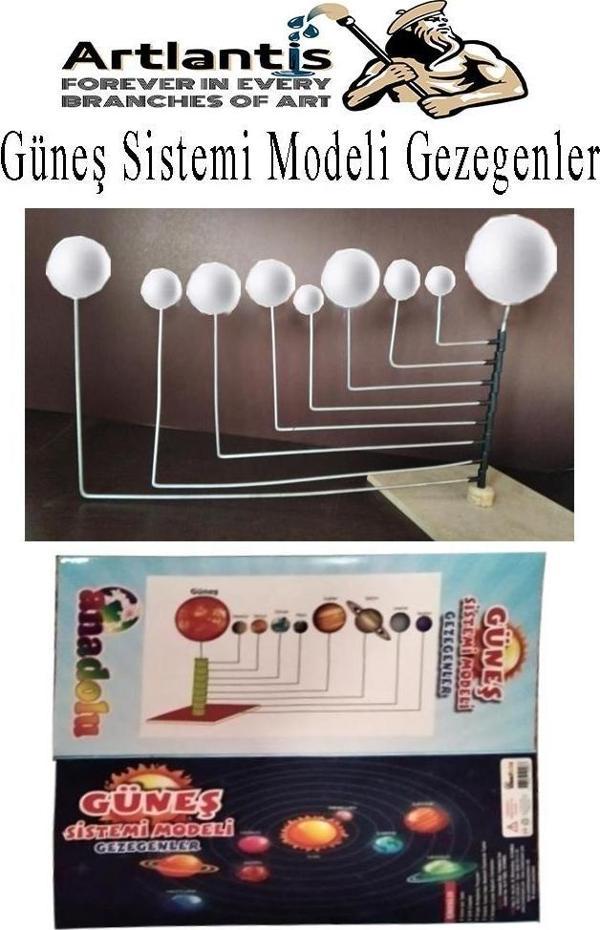 Güneş Sistemi Modeli 1 Paket Gezegenler Sistemi Strafor Köpük Top Maket Deney Okullar İçin Öğretici - Image 1