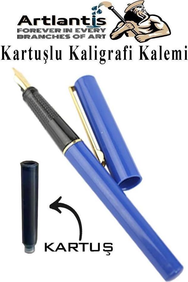 Kaligrafi Kalemi 1 Adet Kartuşlu Kesik Uçlu Dolma Kalem Calligraphy Kalem Seti Hat Yazma Tasarım Sanat Kalemi Hattat - Image 1