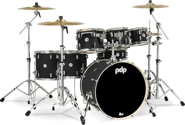 PDP Drums Concept Akçaağaç 7-Parça Akustik Davul (Mat Siyah) - Image 1