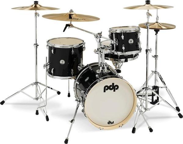 PDP Drums New Yorker 4-Parça Akustik Davul (Black Onyx Sparkle) - Image 1