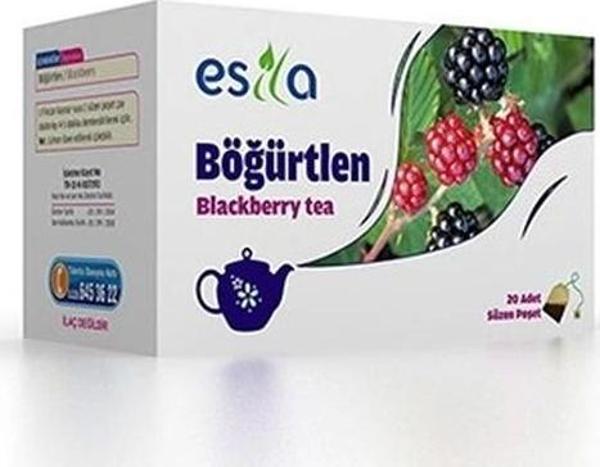 Esila Böğürtlen Süzen Poşet Çay 20 x 2 G - Image 1