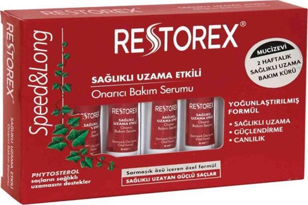 Restorex Onarıcı Saç Bakım Ampul Serum 7 Adet x 6 Ml Sağlıklı Uzama Etkili - Image 1