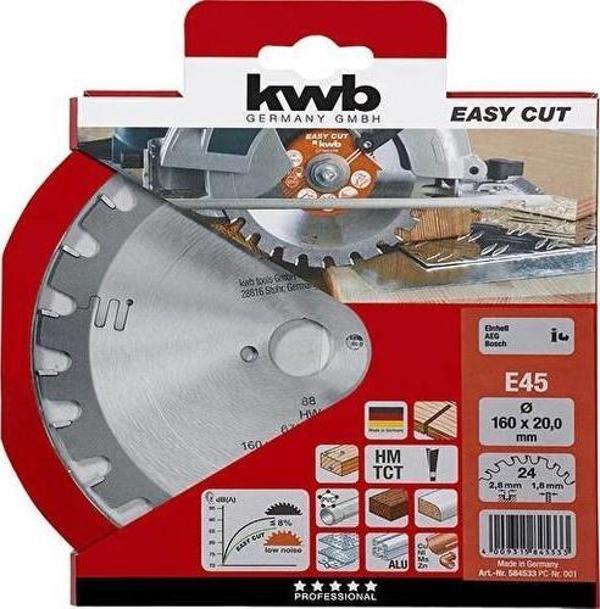 KWB Tepsi Testere 160 X 20mm 24 Diş E45 584533 - Image 1