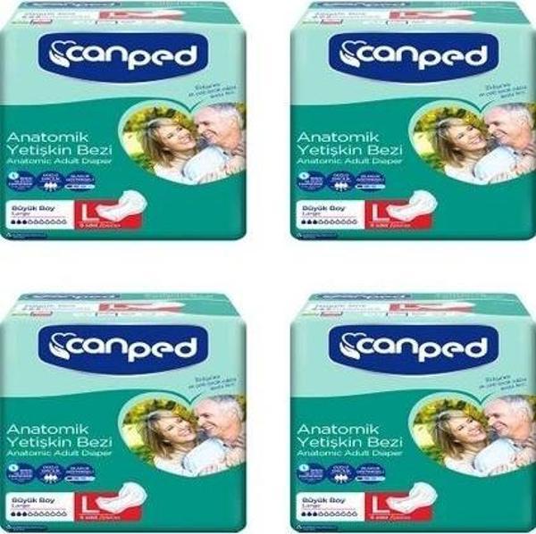 Canped Anatomik Hastabezi Normal Büyük 8 li x 4 Adet - Image 1