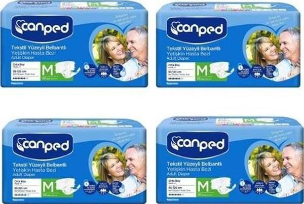 Canped Belbantlı Tekstil Yüzeyli Hasta Bezi Orta Boy Medium 120 Adet - Image 1