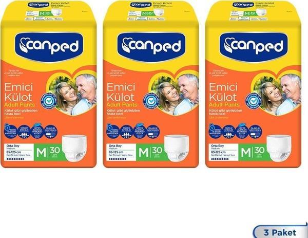 Canped Emici Külot Orta Boy Medium 30 Adet x 3 Adet - Image 1