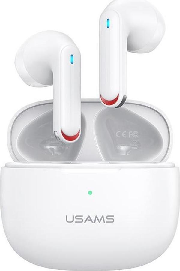 Usams NX10 Çift Mikrofonlu BT5.2 TWS Bluetooth Kulaklık-Beyaz - Image 1