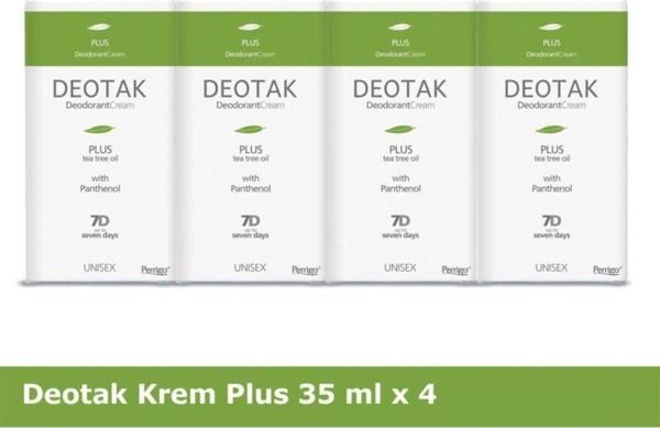 Deotak Krem Deodorant Plus 35 ml x 4 Adet - Image 1