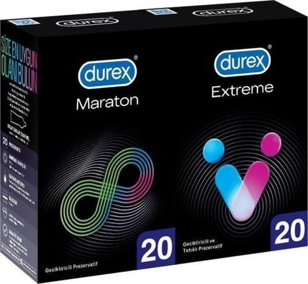 Durex Maraton Prezervatif 20 li + Extreme 20 li - Image 1