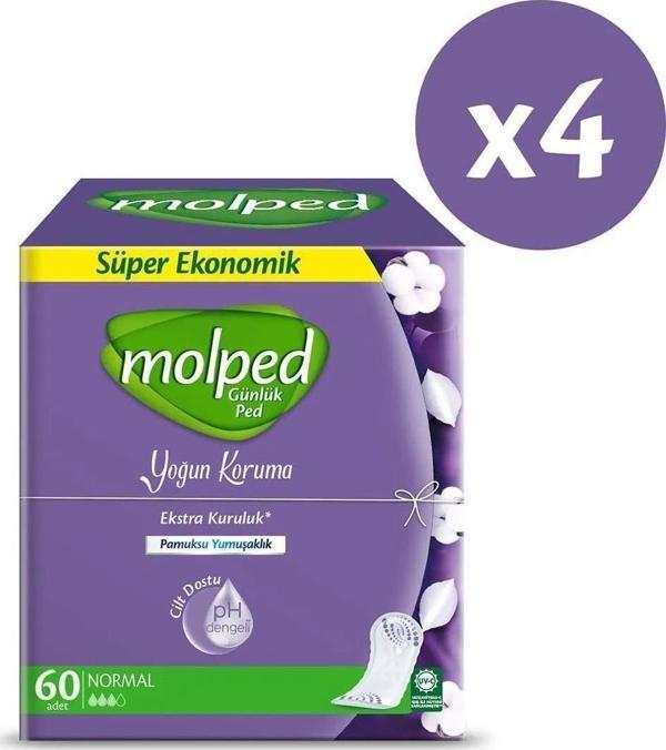 Molped Günlük Ped Süper Ekonomik Yoğun Koruma 60 lı x 4 Adet - Image 1