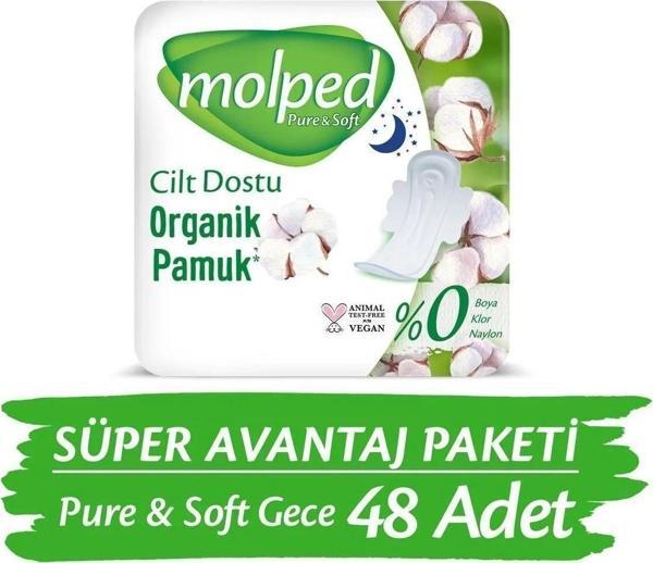 Molped Pure & Soft Gece Süper Ekonomik Ped 16 lı x 3 Adet - Image 1